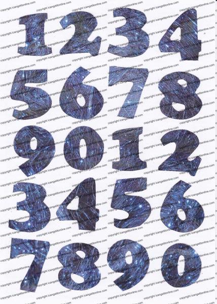 Blue Sparkle Letters/Numbers - 8 Pages DOWNLOAD