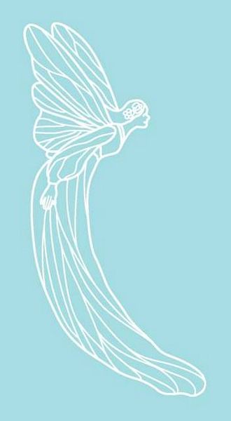 Digital White Work Angel 2 <b>Blue 4 Sizes - 4 x A4 Sheets Download