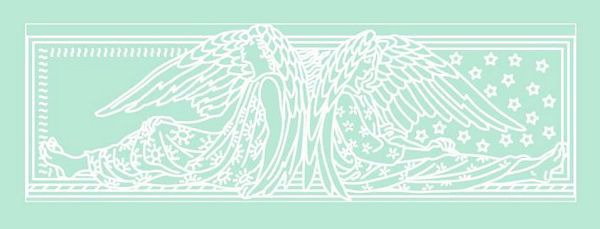 Digital White Work Angel 1 <b>Green 4 Sizes - 4 x A4 Sheets Download