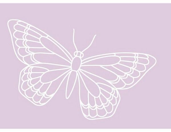 Digital White Work Butterfly <b>Purple 4 Sizes - 4 x A4 Sheets Download