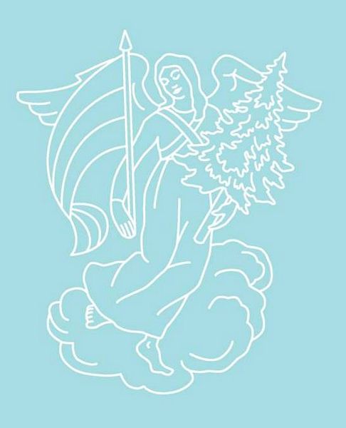 Digital White Work Angel 3 <b>Blue 4 Sizes - 4 x A4 Sheets Download