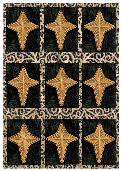 .Christmas Gold Lace Set - 17 x A4 Pages to DOWNLOAD