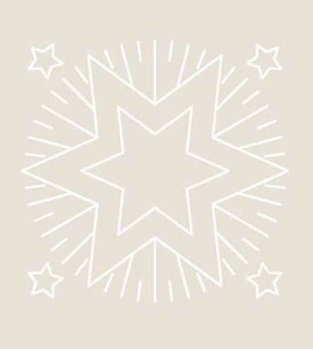 Digital White Work Christmas Star <b>Cool Grey 4 Sizes - 4 x A4 Sheets Download