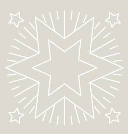 Digital White Work Christmas Star <b>Grey 4 Sizes - 4 x A4 Sheets Download