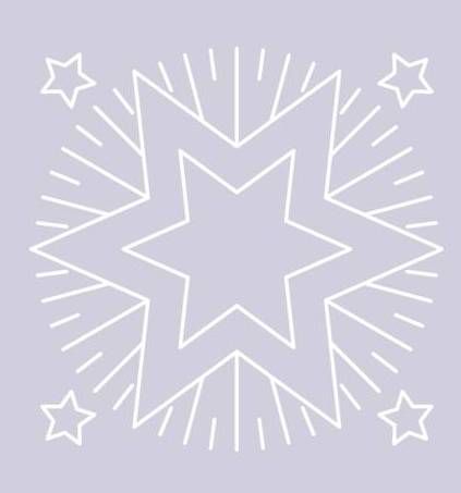 Digital White Work Christmas Star <b>Violet 4 Sizes - 4 x A4 Sheets Download