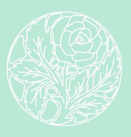 Digital White Work Circular Rose <b>Green 4 Sizes - 4 x A4 Sheets Download