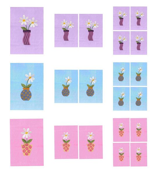 Stitched Effect Daisy Pot Full set Toppers - 9 Pages to DOWNLOAD