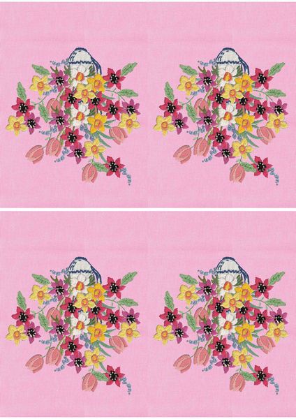Dot's Heirlooms Bold Blooms - 10 x A4 Sml Topper Sheet <b>DOWNLOAD