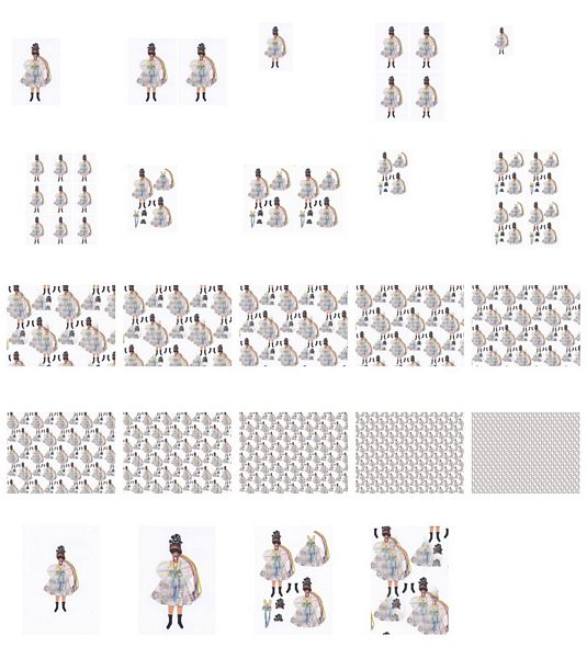 Fabric Effect Doll Set 04 - 24 Pages to Download