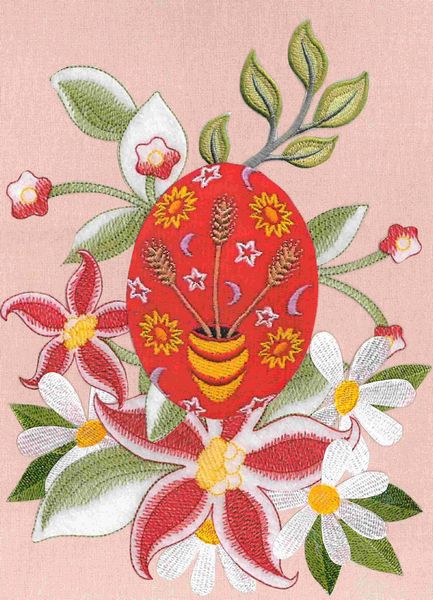 Stitched Effect Fabric Eggs Set 05 - 34 Pages to DOWNLOAD