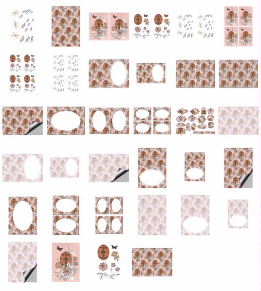 Stitched Effect Fabric Eggs Set 07 - 34 Pages to DOWNLOAD