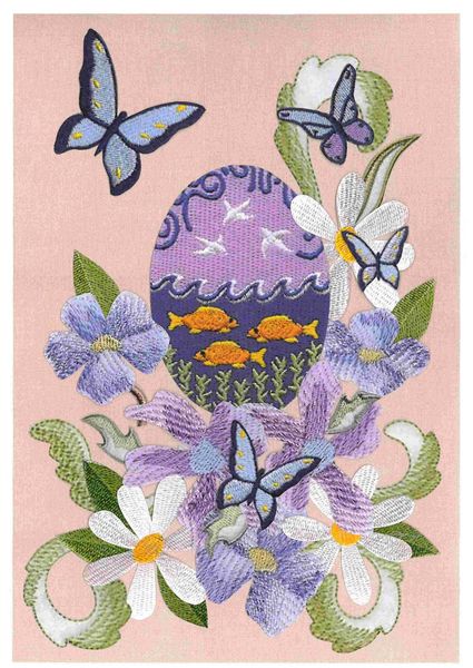 Stitched Effect Fabric Eggs Set 08 - 34 Pages to DOWNLOAD