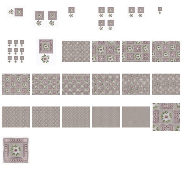 Faux Parchment White Flower Frame Set - 25 Pages to Download