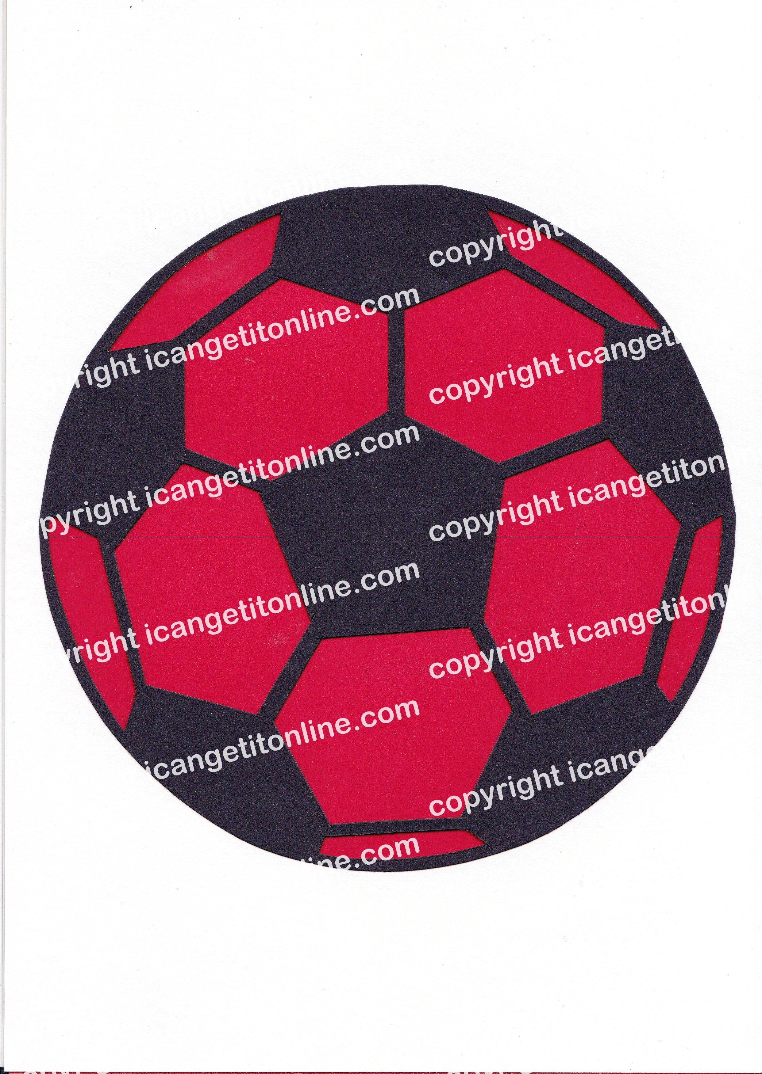 Football Set - Red Strip - <B>WATERMARK NOT ON PURCHASED SET</B> 300 Pages to Download