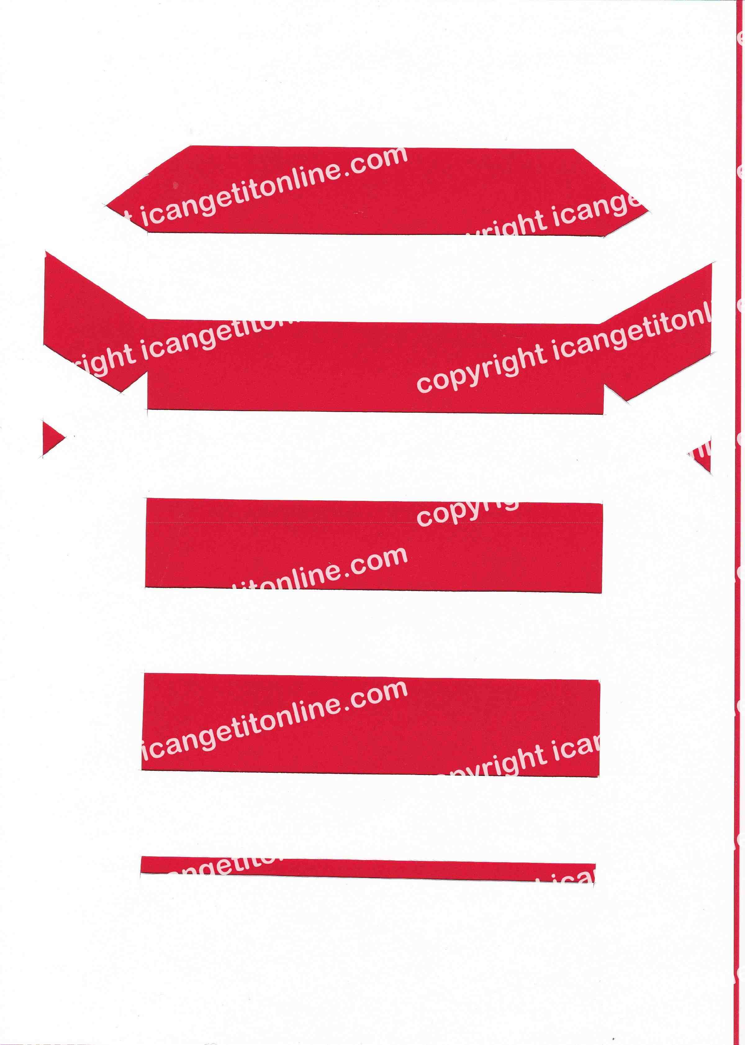 Football Set - Red and White Horizontal Strip - <B>WATERMARK NOT ON PURCHASED SET</B> 300 Pages to Download