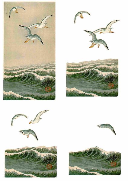 Oriental Flight Set 14 Decoupage - 1 x A4 Page to DOWNLOAD