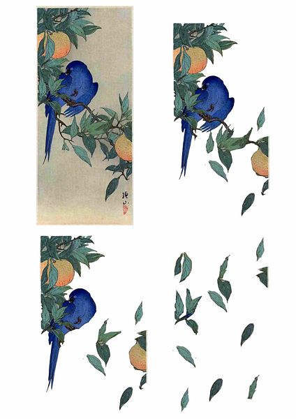 Oriental Flight Set 16 Decoupage - 1 x A4 Page to DOWNLOAD