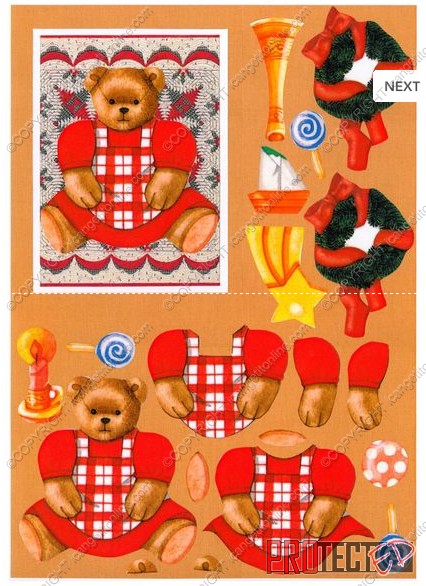 Christmas Quilties Decoupage Design 13 - 3 x A4 Page to DOWNLOAD