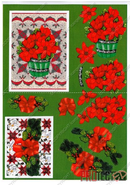 Christmas Quilties Decoupage Design 17 - 3 x A4 Page to DOWNLOAD