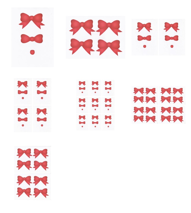 Red Bow Set - 7 Pages to Download