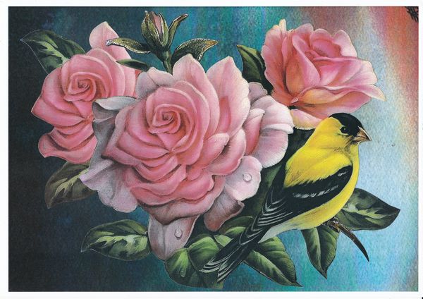 Goldfinch & Rose Set - 48 x Sheets to Download