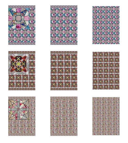 Stained Glass Teabag Folding Paper Set 2 - 9 Pages to Download