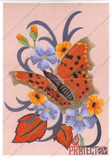 Stitch effect Butterfly and Flowers Set 05 - 37 Pages to DOWNLOAD