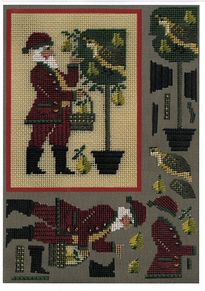 Tapestry Effect Santa Decoupage Design 4 - 3 x A4 Page to DOWNLOAD
