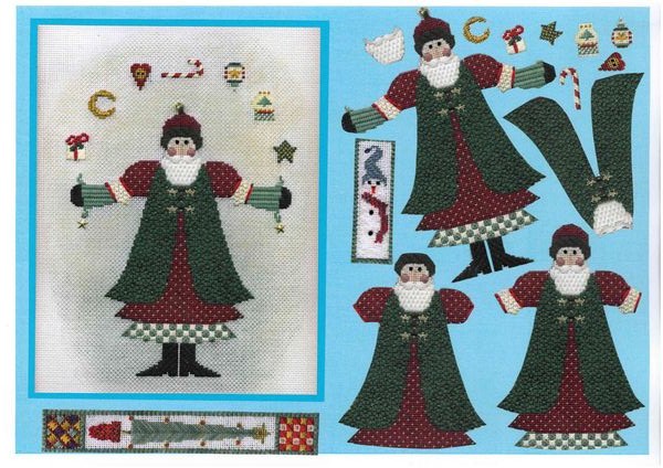 Tapestry Effect Santa Decoupage Image 2 - 1 x A4 Page to DOWNLOAD