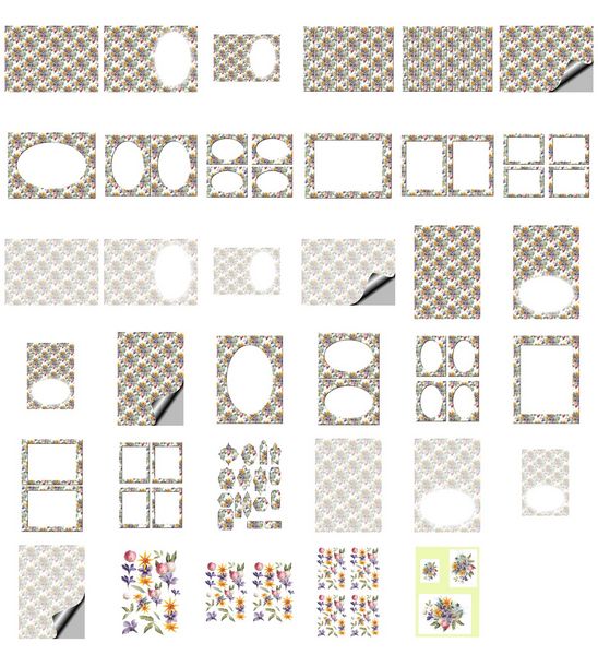 Vintage Floral Set 08 - 35 Pages to DOWNLOAD