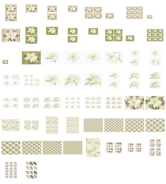 White Poinsettia Set - 58 Pages to Download