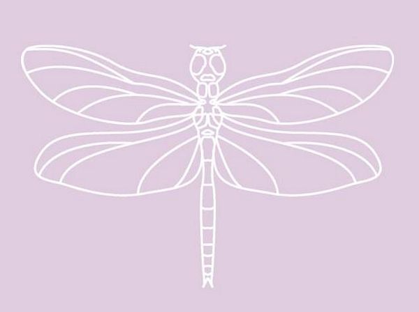 Digital White Work Dragonfly <b>Purple 4 Sizes - 4 x A4 Sheets Download