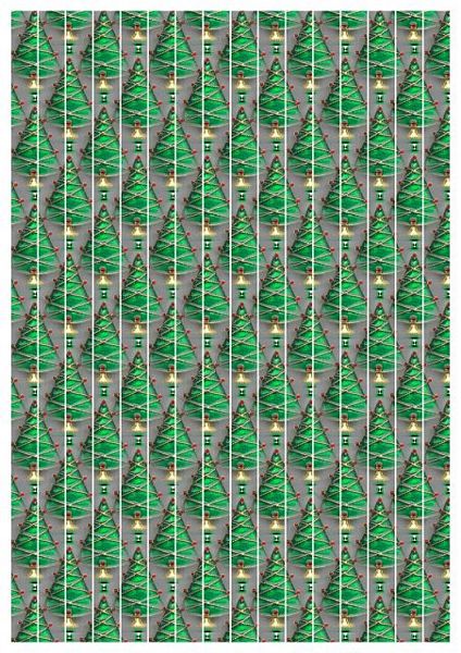 Christmas Jewel Ribbon Sheet Design 06 - 13 x A4 Page to DOWNLOAD