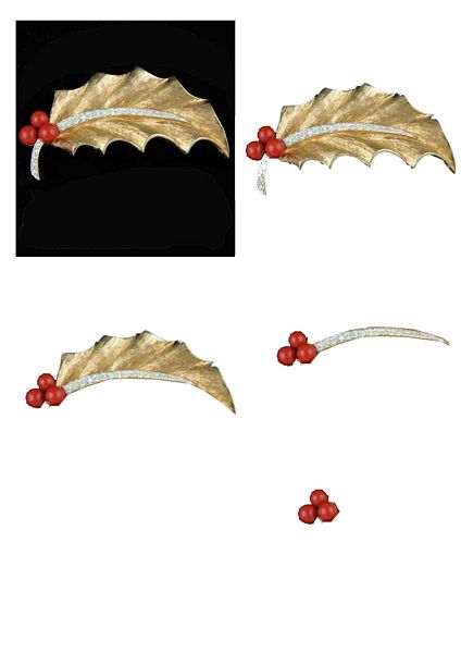 Christmas Jewel Decoupage Design 03 - 10 x A4 Page to DOWNLOAD