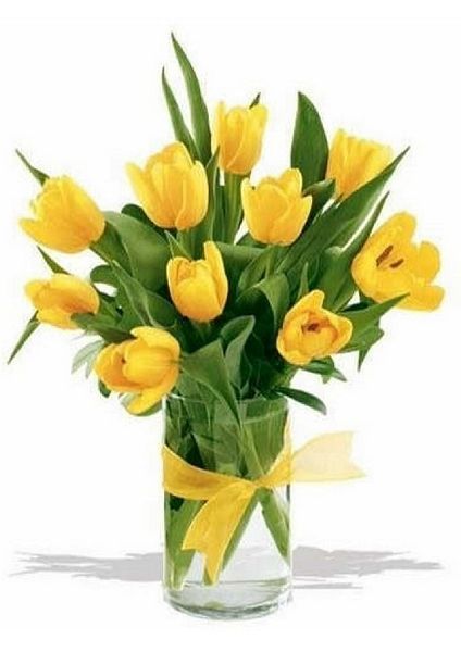 Yellow Tulips in a Vase Including Project - 53 Pages to Download