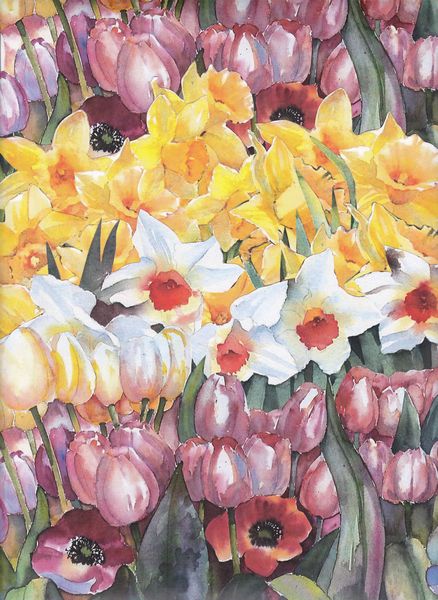 Tulips, Narcissus & Daffodil Download - 4 Sizes - 8 x A4 Pages