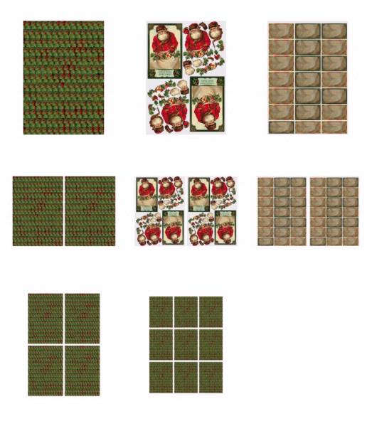 Traditional Santa Set 03 - 8 x A4 Pages to DOWNLOAD