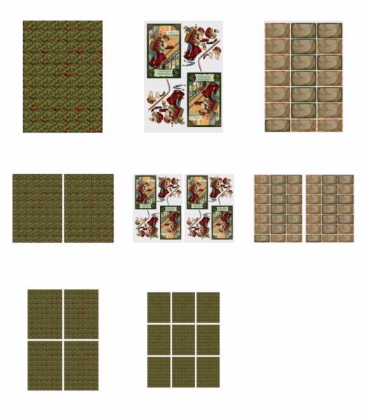 Traditional Santa Set 04 - 8 x A4 Pages to DOWNLOAD