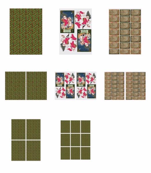 Traditional Santa Set 05 - 8 x A4 Pages to DOWNLOAD