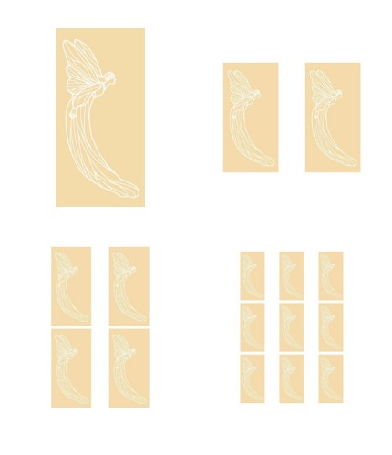Digital White Work Angel 2 <b>Beige 4 Sizes - 4 x A4 Sheets Download
