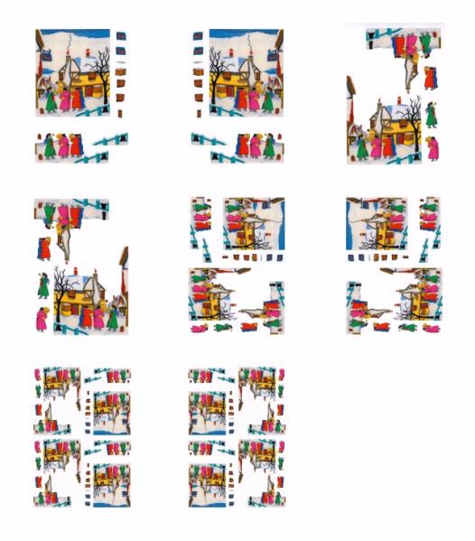 Christmas Band Embroidered Decoupage Sheets - 8 x A4 Pages to DOWNLOAD