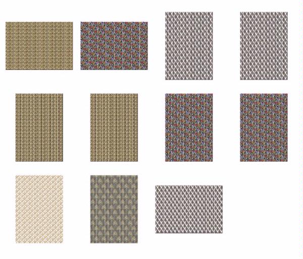Christmas Jewel Ribbon Sheet Design 02 - 11 x A4 Page to DOWNLOAD