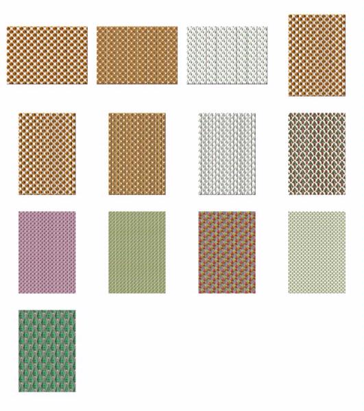 Christmas Jewel Ribbon Sheet Design 06 - 13 x A4 Page to DOWNLOAD