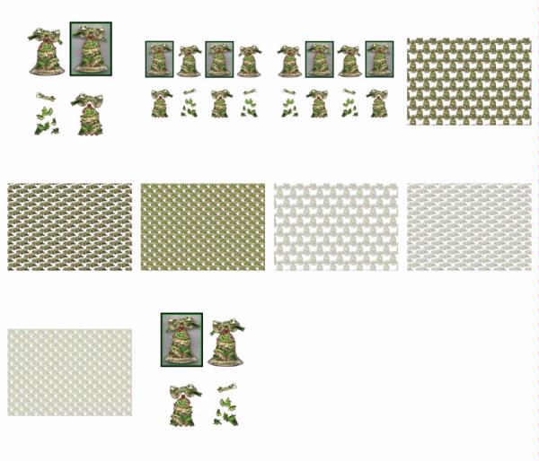 Christmas Jewel Decoupage Design 09 - 10 x A4 Page to DOWNLOAD