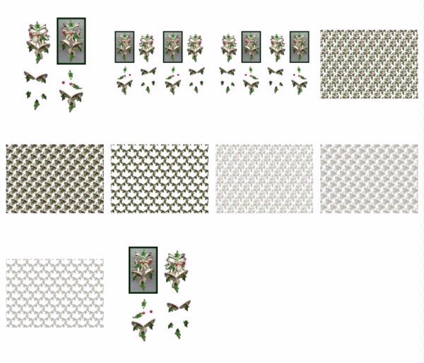 Christmas Jewel Decoupage Design 10 - 10 x A4 Page to DOWNLOAD