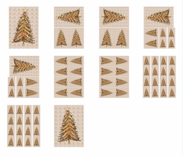 Christmas Jewel Topper Design 05 - 10 x A4 Page to DOWNLOAD
