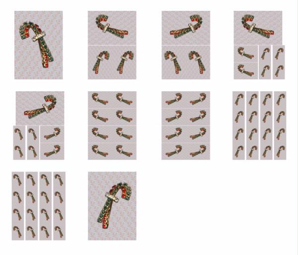 Christmas Jewel Topper Design 15 - 10 x A4 Page to DOWNLOAD