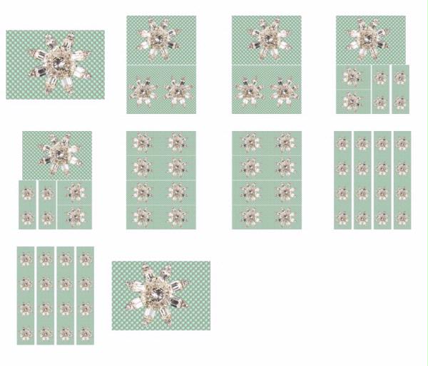 Christmas Jewel Topper Design 17 - 10 x A4 Page to DOWNLOAD