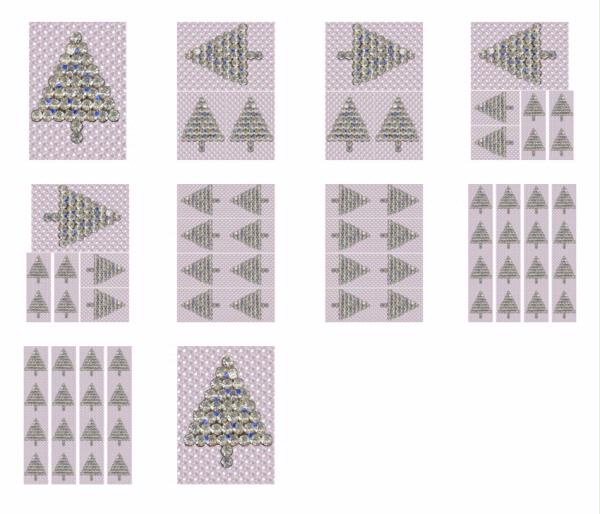 Christmas Jewel Topper Design 18 - 10 x A4 Page to DOWNLOAD