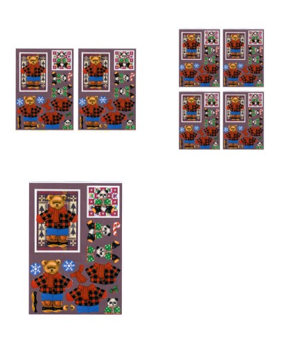 Christmas Quilties Decoupage Design 01 - 3 x A4 Page to DOWNLOAD